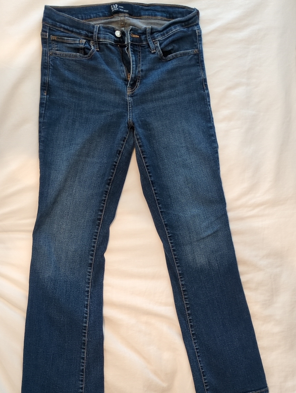 GAP Women's Baby Boot Cut Jeans in Dark Blue Denim